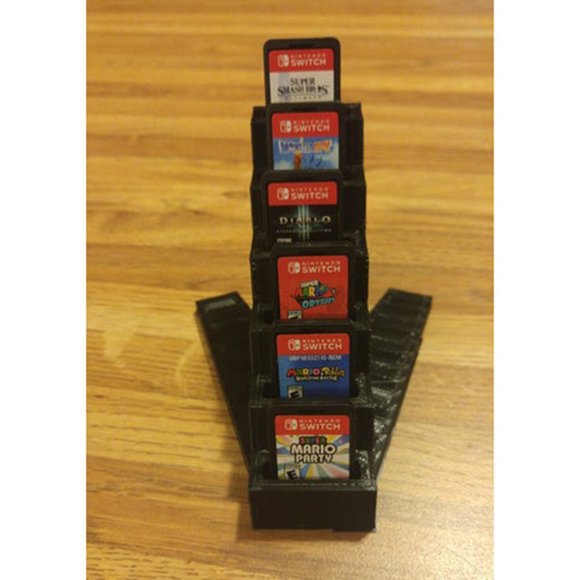 Nintendo Switch Tiered Trophy Game Display Layered Stack Holds 6 Game Cartridge - Picture 4 of 4